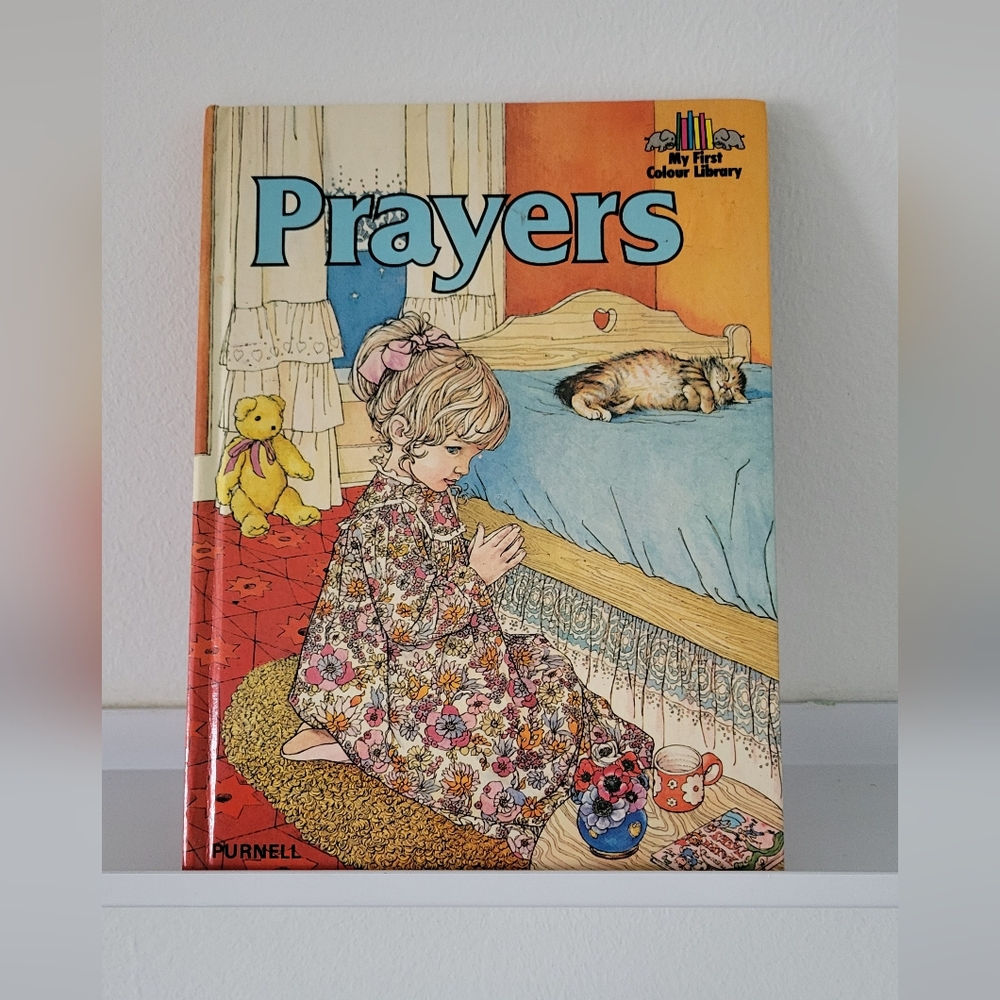 Vintage 1970s Children's Book Prayers - Illustrated - Hardcover